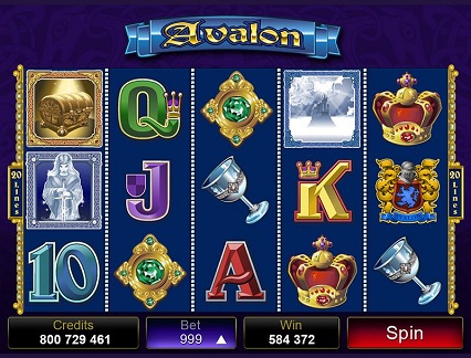 avalon slot game reels