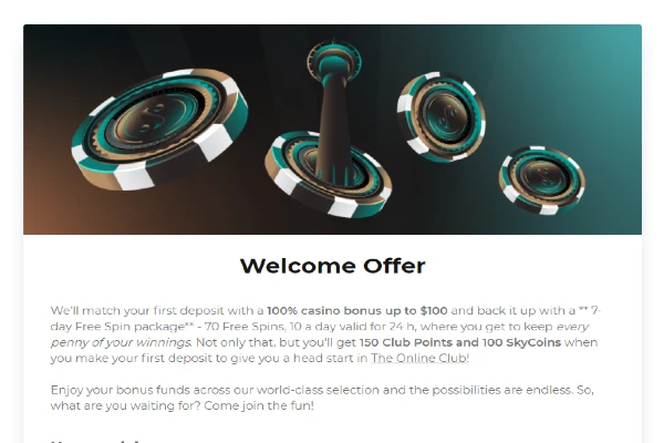 Sky City Homepage