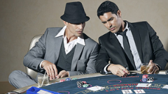 Friends playing blackjack