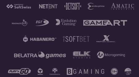 Logos of multiple software casino providers