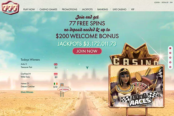 777 Casino NZ home