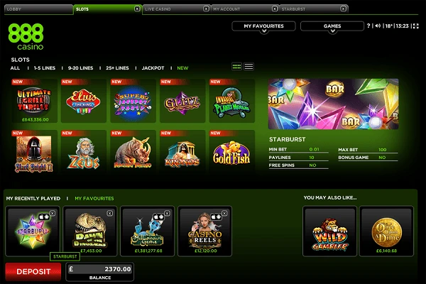 888 casino slots