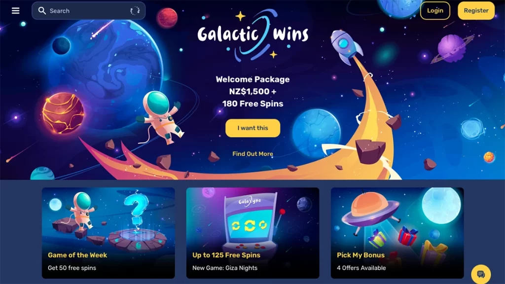 GalacticWins NZ Homepage