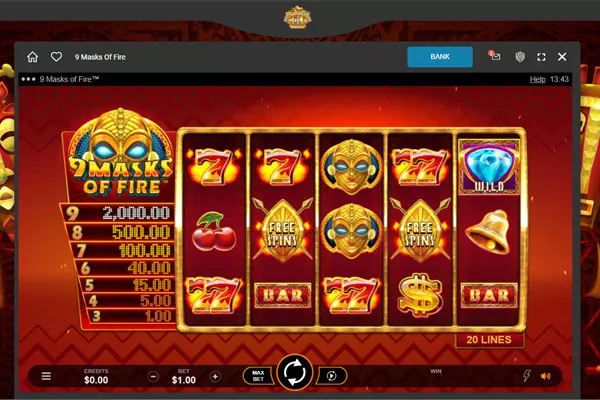 Mummys Gold Casino 9 Masks of Fire