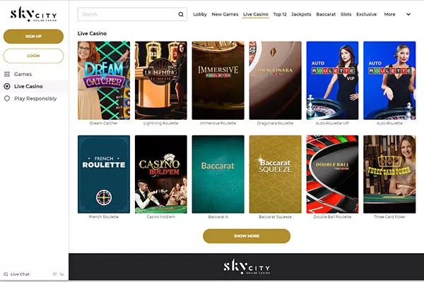 Sky City Live Casino