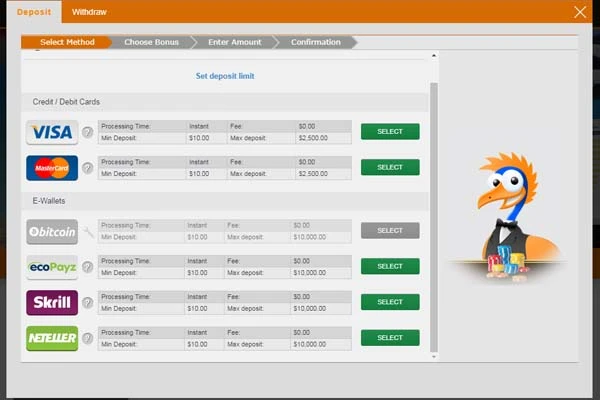 emu nz deposit methods