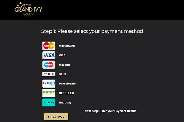 Grand Ivy NZD deposit methods