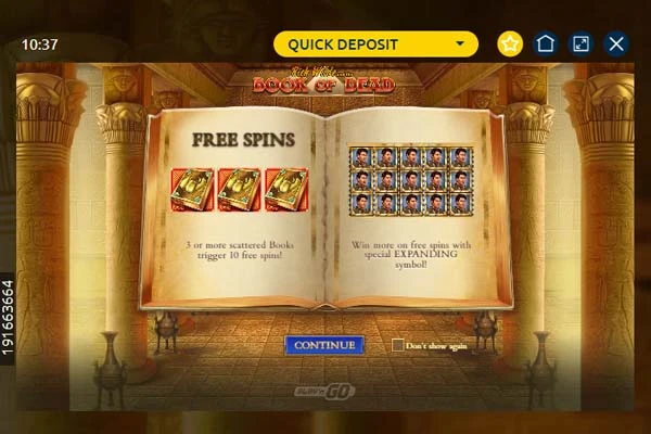 Playtoro casino book of dead slot