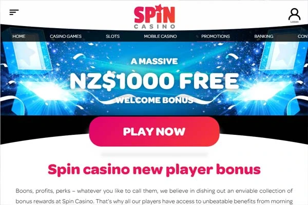 spin casino nz bonus