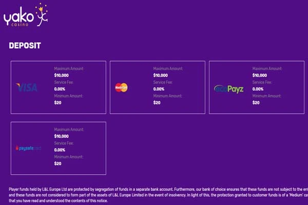 yako deposit methods nz