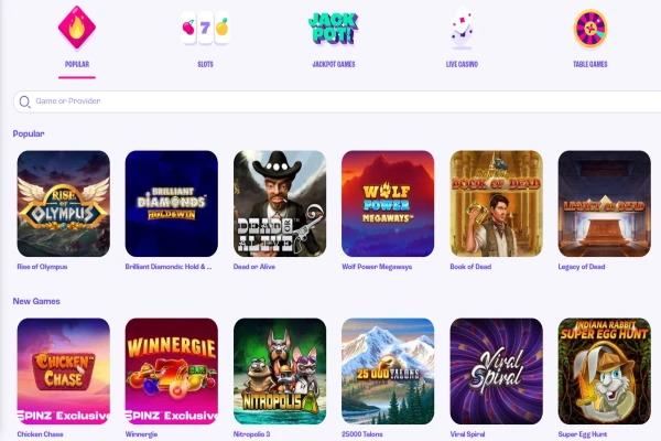 SPINZ CASINO slots