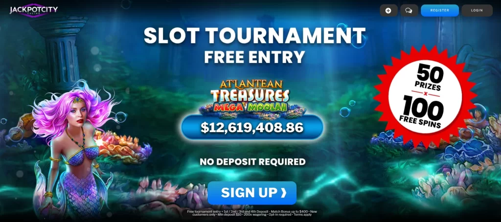 mega moolah jackpot city tournament