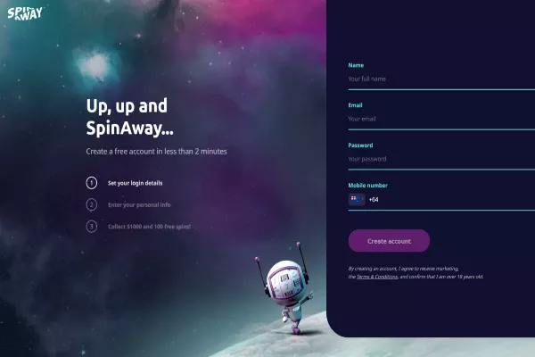 spin away login