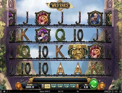 Screenshot Wild Rails pokie game