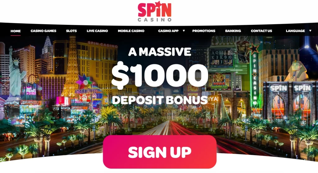 spin casino welcome bonus