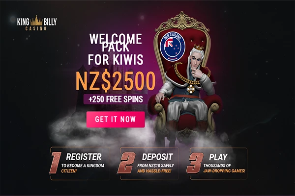King Billy Casino NZ homepage